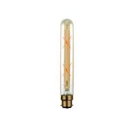 DC VOLTAGE LED B22 T185 Tubular Light Bulb| 4W (Equivalent 40W) Dimmable Bayonet Base Cap Warm White 2700K LED Filament Amber Glass 450 Lumens | Vintage Energy Saving Bulb for Indoor Decorative Lamp