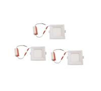 DC VOLTAGE LED Square Recessed Ceiling Panel Down Light Flat Slim Lamp Cool White 6000K Super Bright Lighting for Bedroom Kitchen Office (5W - Pack 3)
