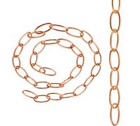 DC VOLTAGE Light Chain Pendant Light Fixture Chain, Vintage Lighting Hanging Chain for Lighting Ceiling Lights, Pendant Lights, Lamp fixtures, Chandeliers, for Light Weight. (Rose Gold, Style1 (1M))