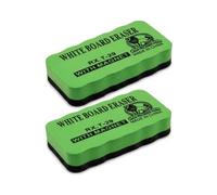 DC VOLTAGE Magnetic Whiteboard Eraser Set 2 Pack Dry Erase White Board Foam Cleaner Rubber for Dry Wipe Pens Strong Magnet Sticks to All Drywipe Boards