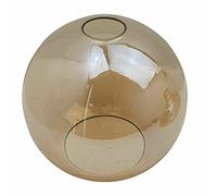 DC VOLTAGE Modern Amber Glass Globe-Shaped Lampshade Pendant Light E27 Fitting 4cm Opening, Compatible with Ceiling Lights, Bedside Lamps in Bedroom, Living Room, Kitchen
