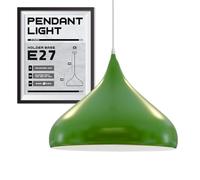 DC VOLTAGE Modern Curved Dome Shape Metal Single Head 31.5 cm Shade with E27 Base Holder for Office Dining Room Living Room Bedroom Coffee Bar Restaurant.