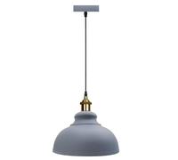 DC VOLTAGE Modern Curvy Shape Vintage Pendant Light Industrial Hanging Ceiling Shade Lighting Ideal for Restaurants Grey