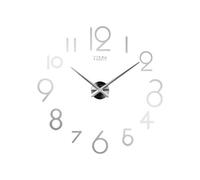 Dc Voltage Modern Diy Large Wall Sticker Clock Acrylic Wall Clock Sticker Mirror Effect Wall Clock (Silver)