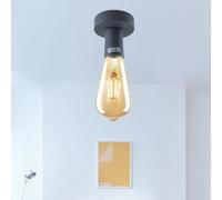 DC VOLTAGE Modern Simple Ceiling Semi Flush Mount Light Fitting, Easy Fit E27 Multi Colour Metal Ceiling Fitting, Living Room Kid Room Lounge Decorative Small Fixture (Grey)