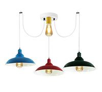 DC VOLTAGE Modern Simple Design Spider Ceiling Light Pendant Fitting, Multi Light Pendant Creative DIY Adjustable E27 Hanging Light with Metal Light Shade for Living Room, Bedroom (Style 1 with Bulb)