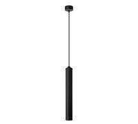 DC VOLTAGE Modern Suspension LED Aluminum 30 cm Long Tube GU10 Base Cylinder Hanging Ceiling Spot Lighting Pendant Light Fixtures with Adjustable Cable (200mm Black Baton Light)
