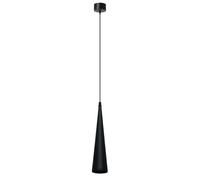 DC VOLTAGE Modern Suspension LED Aluminum 30 cm Long Tube GU10 Base Cylinder Hanging Ceiling Spot Lighting Pendant Light Fixtures with Adjustable Cable (300mm Conical Black Cone)