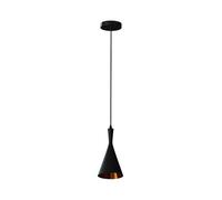 DC VOLTAGE Modern Suspension LED Aluminum 30 cm Long Tube GU10 Base Cylinder Hanging Ceiling Spot Lighting Pendant Light Fixtures with Adjustable Cable (430mm Black Gold Inner)