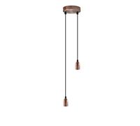 DC VOLTAGE Modern Vintage 2 Head Light Cluster Cascade Ceiling Pendant E27 Drop Light Height Adjustable Hanging Lamp Fixture for Kitchen Restaurant etc.