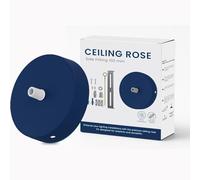 DC Voltage Navy Blue Ceiling Rose 100mm Single Outlet Side Entry Pendant Light Ceiling Plate Modern Decorative Metal Ceiling Mount with Concealed Wiring Easy Install for Hanging Pendant Lamps