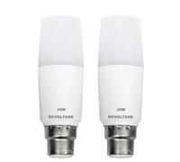 DC VOLTAGE Pack-2, LED Bayonet Stick Bulb, 10W 100 Equivalent, T37 Bright Cool White 6500K Non Dimmable 1100 Lumens B22 Cylindrical Corn Bulb Ultra Bright Energy Saving Home Appliance - AC220V