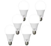 DC VOLTAGE Pack-6, LED E27 Light Bulb, A60 18W(100W Equivalent) Non-Dimmable Edison Screw WarmWhite 3000K 1506lmn GLS Light Bulb, Classic Frosted A60 Energy Saving Golf Globe Bulb [Energy Class A]