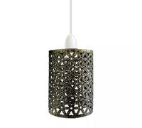 DC Voltage Pendant Light Shade Metal Drum Shaped Lampshade Industrial Easy fit Ceiling Indoor Wire cage Lampshade for Kitchen Living Room Corridor