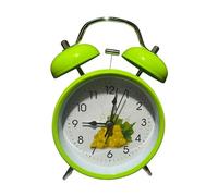 DC VOLTAGE Retro Alarm Clocks Bedside Battery Powered Loud Twin Bell Bedroom Clock with Night Light for Heavy Sleepers (Light Green)