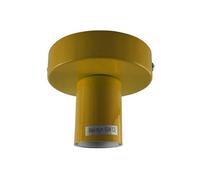 DC VOLTAGE Retro Ceiling Pendant Yellow Semi Flush Mount E27 Lamp Holder Light Fitting Industrial Switch Fixture Lighting for Loft Bar Kitchen Room