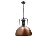 DC VOLTAGE Retro Industrial Ceiling Light Fitting, E27 Pendant Lighting, Hanging Lamp Chandelier Suspended Ceiling Fixture, 30cm Large Metal Light Shade for Living Room, Café (Copper)