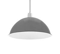 DC Voltage Retro Industrial Ceiling Light Shades, Rustic Metal Dome 30cm Easy Fit Vintage Shades for Replacement Pendant Lighting Wall Lamps Table Lamps Bedroom, Kitchen, Office, Living Room (Grey)