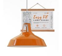 DC VOLTAGE Retro Orange 30cm Light Shade Ceiling, Metal Lampshades for Ceiling Lights, Industrial Easy Fit Pendant Lamp Shades for Table Lamps, Living Room, Bedroom, Kitchen, Hallway, Home Décor
