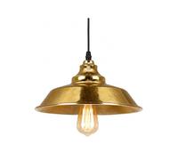 DC VOLTAGE Retro Pendant Light French Gold Bowl Shade 22cm Metal Cage Pendant Lamp Shade for Kitchen, Living Room, Bedroom