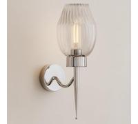 DC VOLTAGE Retro Smoky Grey Glass Wall Sconce, Modern Industrial E27 Lamp Holder Wall Light Fixture for Bedroom, Hallway, Living Room - Wall Mounted Grey Shade Lamp (Style 4)