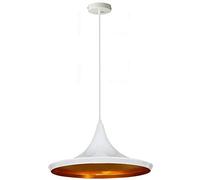 DC VOLTAGE Retro Vintage Pendant Light Shades Contemporary Pendant Ceiling Light White Metal Ceiling Lighting E27 Light Lamp Fixture [Energy Class A+++] (Type 3)