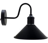 DC VOLTAGE Retro Wall Light Lamps Island Edison Swan Neck Metal Arm E27 Sconce Cone Lamp Shade 22cm Modern Industrial Wall Fittings for Stylish Places