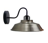 DC VOLTAGE Rustic Industrial Copper Wall Sconce - Gooseneck Outdoor Barn Light Fixture, Vintage Metal Wall Mount for Porch, Garage, Farmhouse, and Exterior Lighting