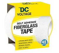 DC VOLTAGE Self Adhesive Fiberglass Mesh Tape 50mm Width 45m Long for Drywall Repair High Strength Joint Reinforcement Heavy Duty Crack Repair Plasterboard Finishing Mold Resistant Durable