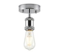 DC VOLTAGE Single Head Fully Earth Ceiling Light Retro Flush Mount E27 Lamp Holder Chrome Sconce Chandeliers Pendent Set for Living Room