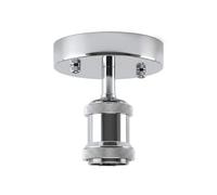 DC VOLTAGE Single Head Fully Earth Ceiling Light Retro Flush Mount E27 Lamp Holder Sconce Chrome Chandelier Pendent Set for Living Room Dining Room