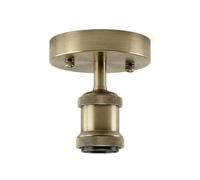 DC Voltage Single Head Fully Earth Ceiling Light Retro Flush Mount Green Brass E27 Lamp Holder Sconce Chandeliers Pendent Set for Living Room Dining Room