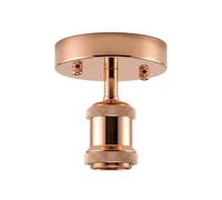 DC VOLTAGE Single Head Fully Earth Ceiling Light Retro Rose Gold Semi Flush Mount E27 Lamp Holder Sconce Chandeliers Pendent Set for Living Room Dining Room