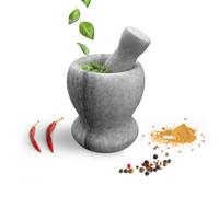 DC Voltage Solid Marble Mortar and Pestle Set - Heavy Stone Bowl and Pestle for Efficient Grinding - Perfect for Herbs, Spices, and Pesto (Ivory, Set Of Pestle)