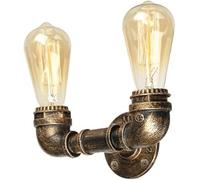 DC VOLTAGE Steampunk Wall Sconce E27 Brushed Copper Metal 20cm Base Creative Vintage Wall Mounted Lighting Without Bulb for Living Room Kitchen Bathroom Bar Restaurants Coffee Shop