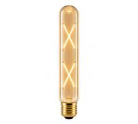 DC VOLTAGE T185 LED E27 Edison Bulb Vintage Tubular 4W (40W Equivalent), Dimmable 2700K Warm White 450 Lumens Amber Glass LED Filament Energy Saving Bulb for Long Cage Lamp & Home Decorative - 240V