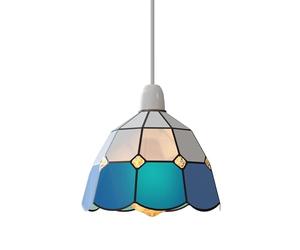 DC VOLTAGE Tiffany Light Shade Replacement 16cm Blue Colored Stained Glass Lamp Shade Replacement Home Decor Lampshades Accessories Fit for Pendant Light Ceiling Lights Wall lamp
