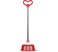 DC VOLTAGE Toilet Plunger - Heavy Duty Plunger Stainless Steel Pipe PVC Ergonomic Handle Durable Rubber for Toilet And Sink Drains Fits Bathroom Kitchen Supplies