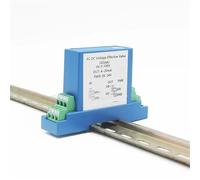 DC Voltage Transducer Voltage Sensor 4-20mA Output 0-1000V Input DIN35mm With DC24/12 AC220V 1Pcs(0-50V DC input,DC24V Power Supply)