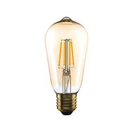 DC VOLTAGE Vintage Amber LED Bulb E27 Edison Screw ST64 4W Dimmable, 2700K Warm Glow, 40W Equivalent, Decorative Retro Light Bulb for Pendant Lamps, Wall Sconces, Indoor & Covered Outdoor Fixtures