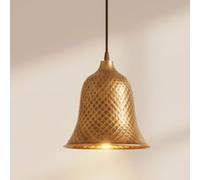 DC VOLTAGE Vintage Antique Bronze Bell 17cm Pendant Light | Hanging Ceiling Light for Kitchen Island Lighting, Dining Room, Café Décor, Hallway