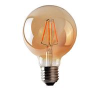 DC VOLTAGE Vintage Bayonet LED Bulb, G80 4W B22 Edison Dimmable LED Filament Bulb, 2700K Warm White Amber Glass 450lm Globe Retro Old Fashioned Bulb Decorative Lamp 220-240V