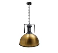 DC VOLTAGE Vintage Industrial Ceiling Pendant Light Brass Antique Retro Metal Hanging Globe Lampshade (Yellow Brass)