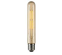 DC VOLTAGE Vintage LED Edison E27 Light Bulbs, T185 4W (40W Equivalent) Dimmable Warm White 2700K 450 Lumens LED Filament Amber Glass Screw Old Fashioned Tubular Style Decorative Lamp Cage Bulb