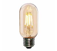 DC VOLTAGE Vintage LED Edison E27 Tubular Light Bulb, T45 4W (40 Equivalent) Dimmable LED Filament WarmWhite 2700K Amber Glass Screw Base Style Energy Saving Bulb for Indoor Lighting Decorative Lamp