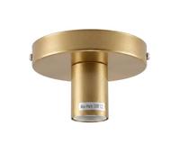 DC VOLTAGE Vintage Semi Flush Mount Light Fitting Easy Fit | E27 Gold Metal Ceiling Fitting for Living Room Kid Room Lounge Decorative Small Fixture