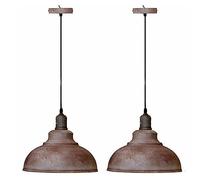 DC VOLTAGE Vintage Single Way Industrial Ceiling Pendant Lighting Metal Dome Shade Adjustable Hemp Rope Hanging Light is Perfect of Kitchen, Restaurants, Offices