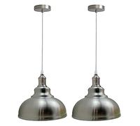DC VOLTAGE Vintage Single Way Industrial Ceiling Pendant Lighting Metal Dome Shade Adjustable Hemp Rope Hanging Light is Perfect of Kitchen, Restaurants, Offices