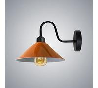 DC VOLTAGE Vintage Swan Neck Wall Sconce with 22cm Metal Cone Shade Rustic E27 Base Wall Mounted Lighting Fixture for Bedroom Living Room Corridor Hallways Restaurant