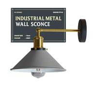 DC VOLTAGE Vintage Wall Sconce Grey Antique 240 Degree Adjustable Industrial Wall Light for Restaurants Galleries Aisle Kitchen Room Doorway